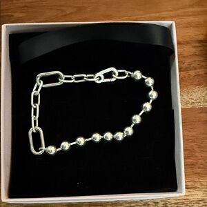 Pandora Silver Beaded Chain Bracelet